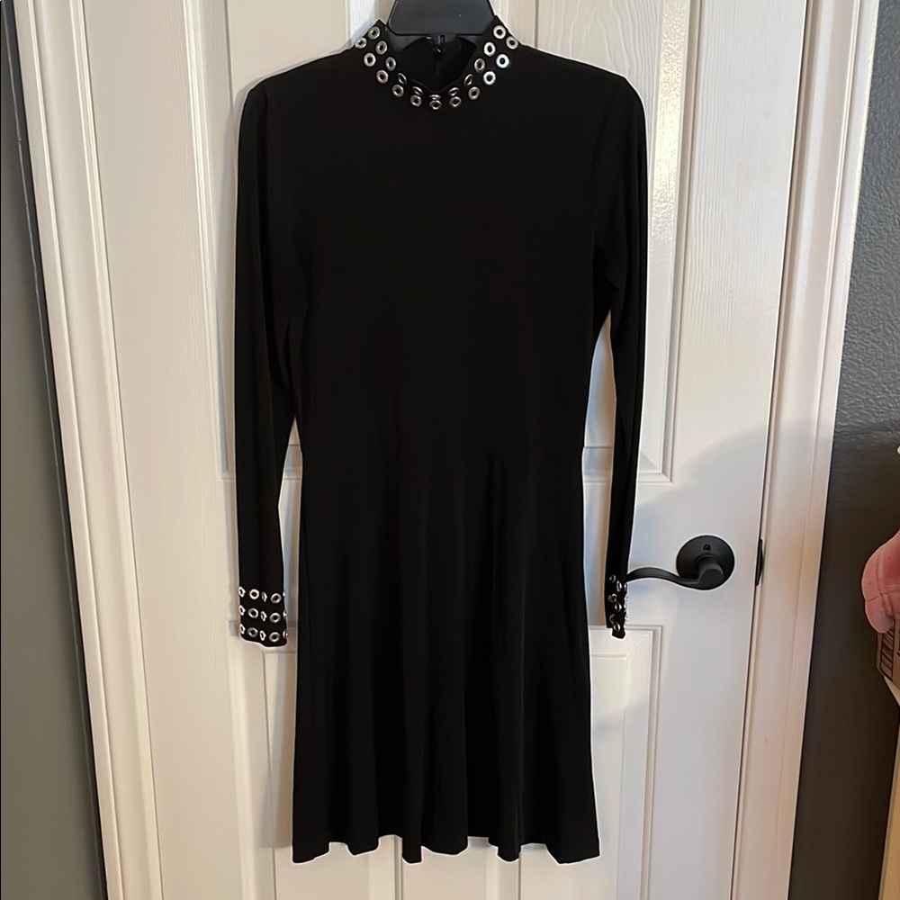 MICHAEL Michael Kors Grommet Mock Neck Knit Dress - Size S